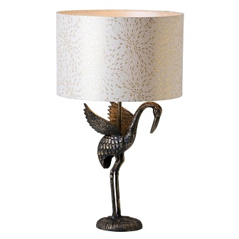 Mosiężna lampa ptak boho Miss Crane (podstawa)